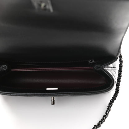 Chanel Caviar Chevron Quilted Mini Coco Handle Flap So Black 5 of 9