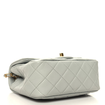 Chanel Lambskin Quilted Mini Pearl Crush Flap Light Grey 4 of 11