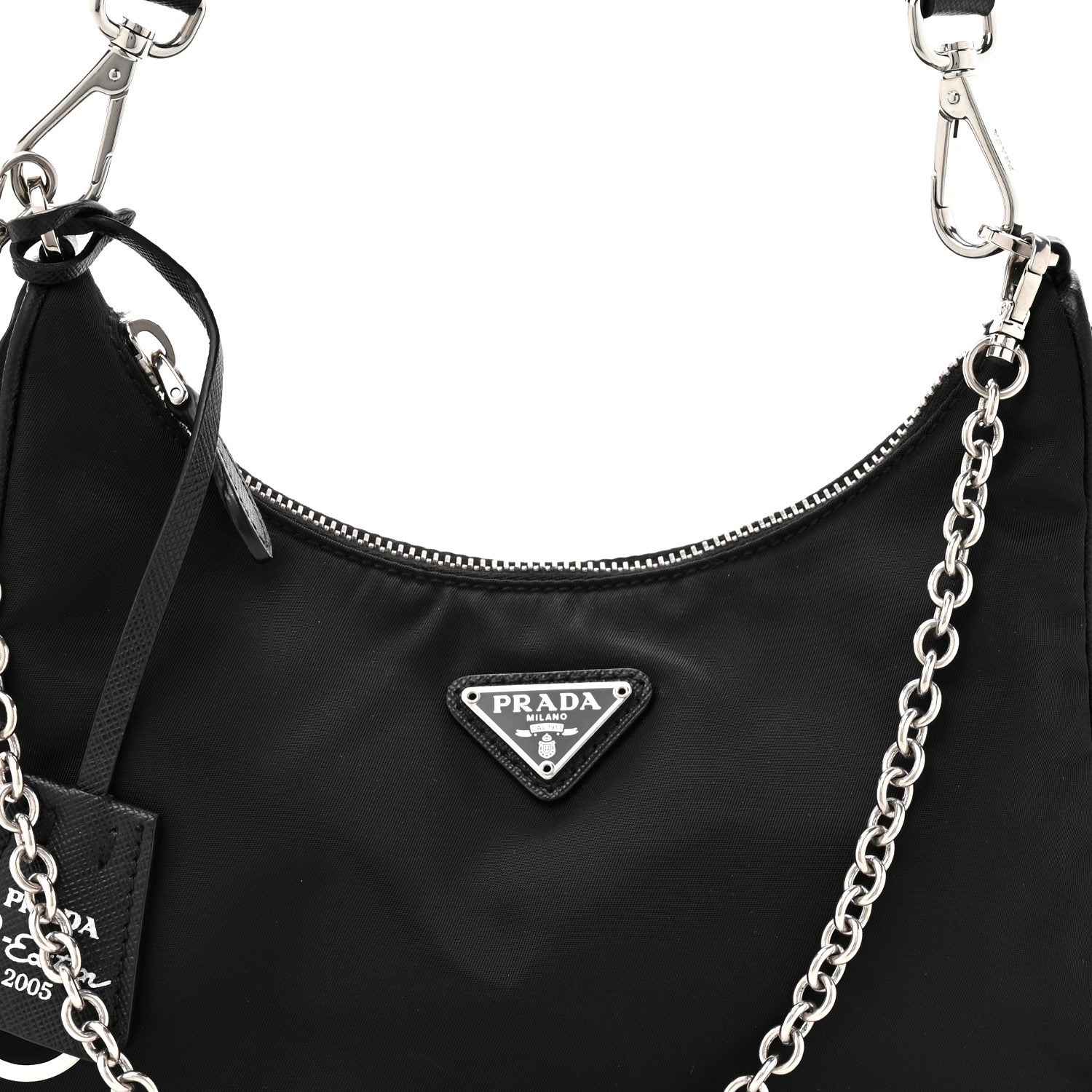 Prada Nylon Re-Edition 2005 Shoulder Bag Black 7 of 9