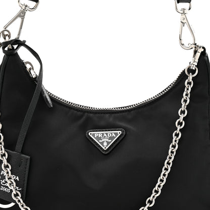 Prada Nylon Re-Edition 2005 Shoulder Bag Black 7 of 9