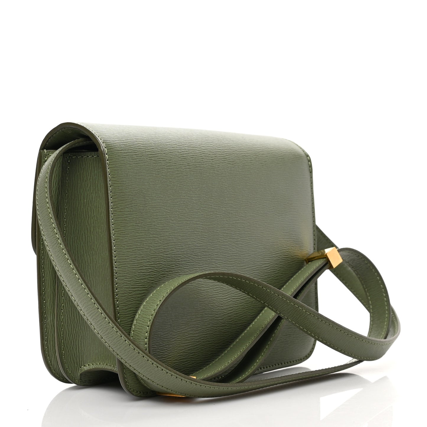 Liege Calfskin Teen Classic Box Flap Bag Light Khaki