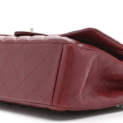 Chanel Caviar Quilted Maxi Double Flap Dark Red 10 of 10