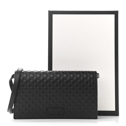 Gucci Microguccissima Crossbody Wallet Black 11 of 11