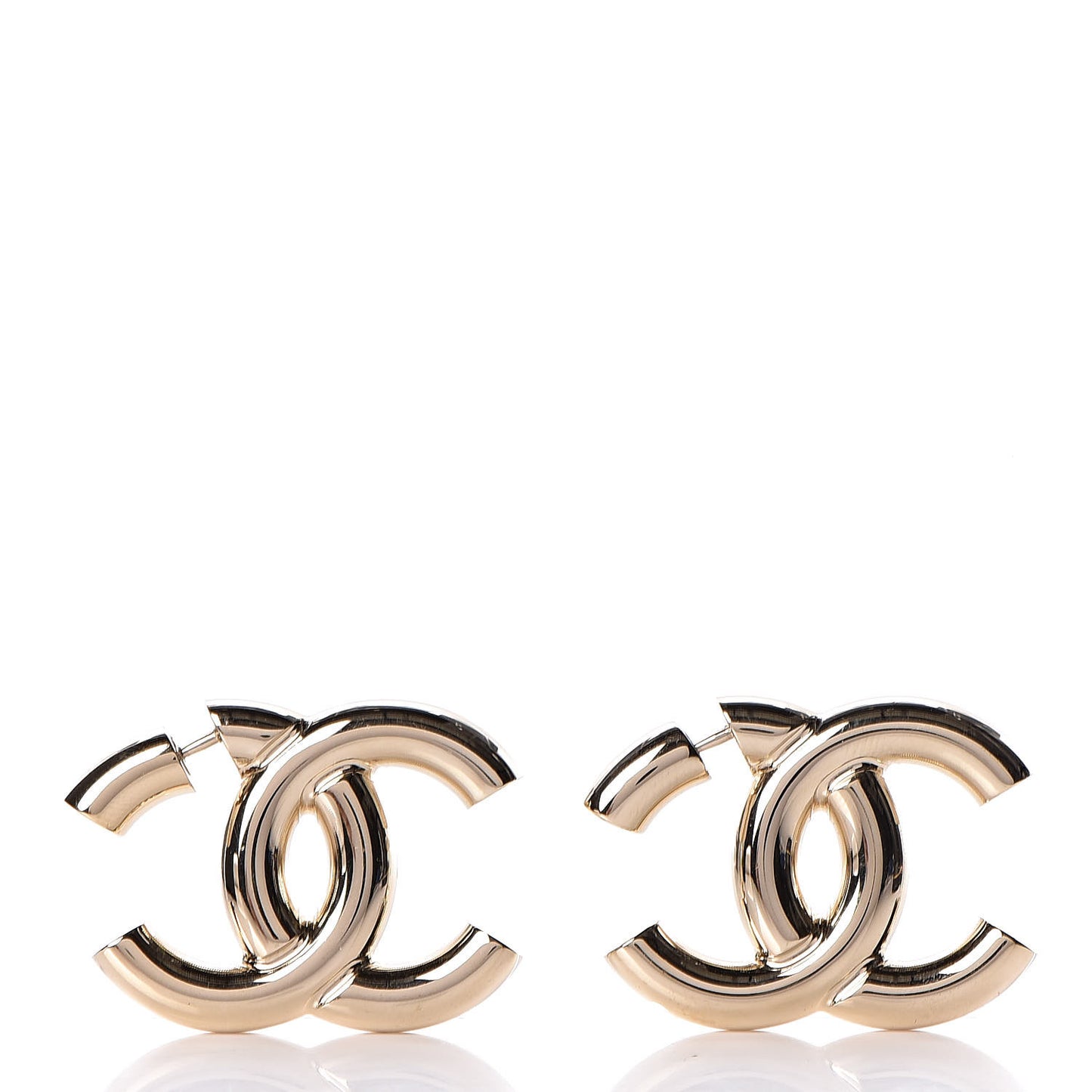 Metal CC Earrings Gold