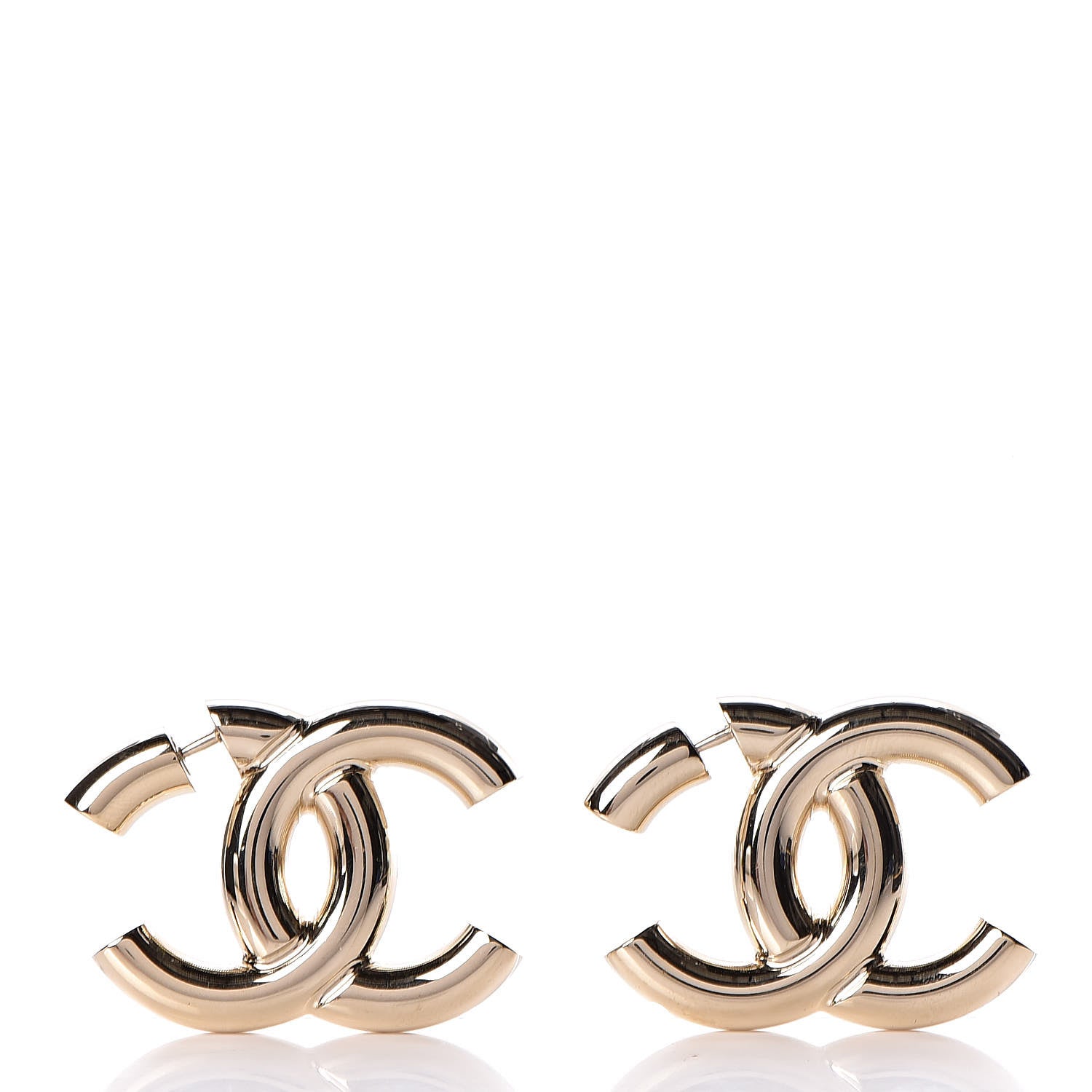 Chanel Metal CC Earrings Gold 1 of 5