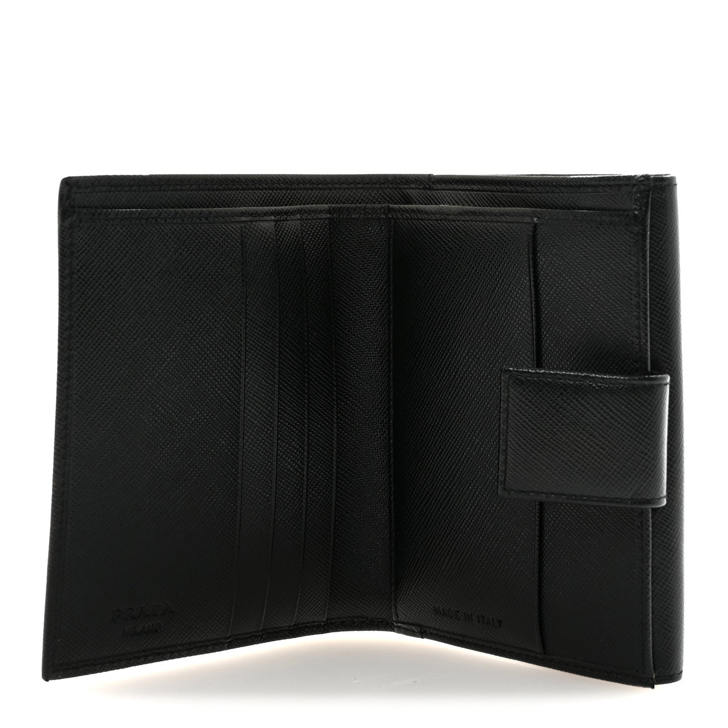 Saffiano Metal Compact Wallet Black