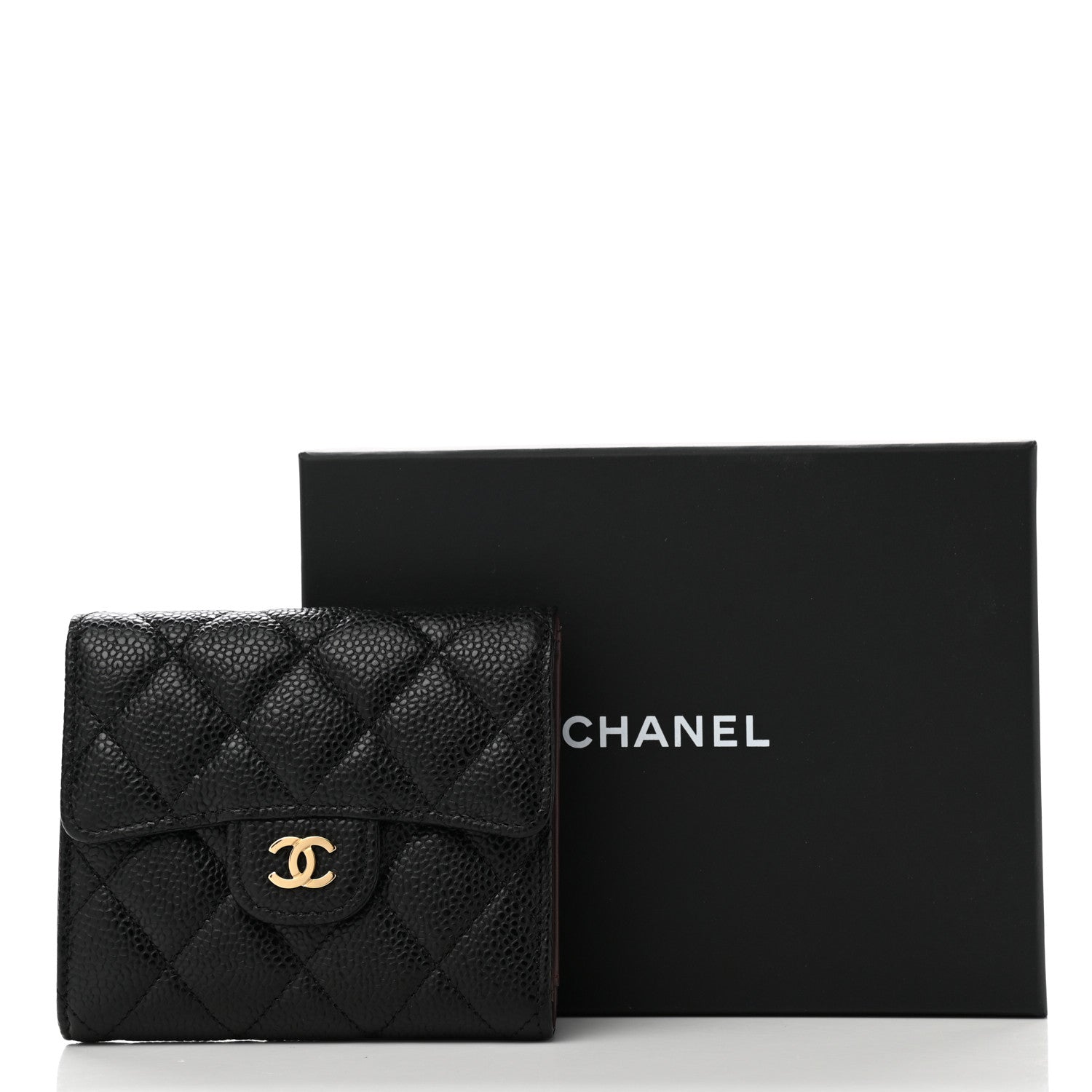Chanel Caviar Quilted Compact Flap Wallet Black 9 of 9