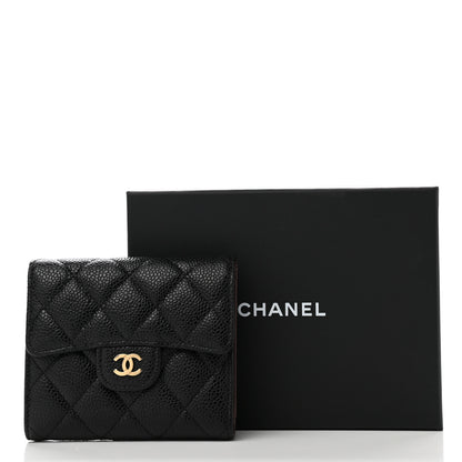 Chanel Caviar Quilted Compact Flap Wallet Black 9 of 9