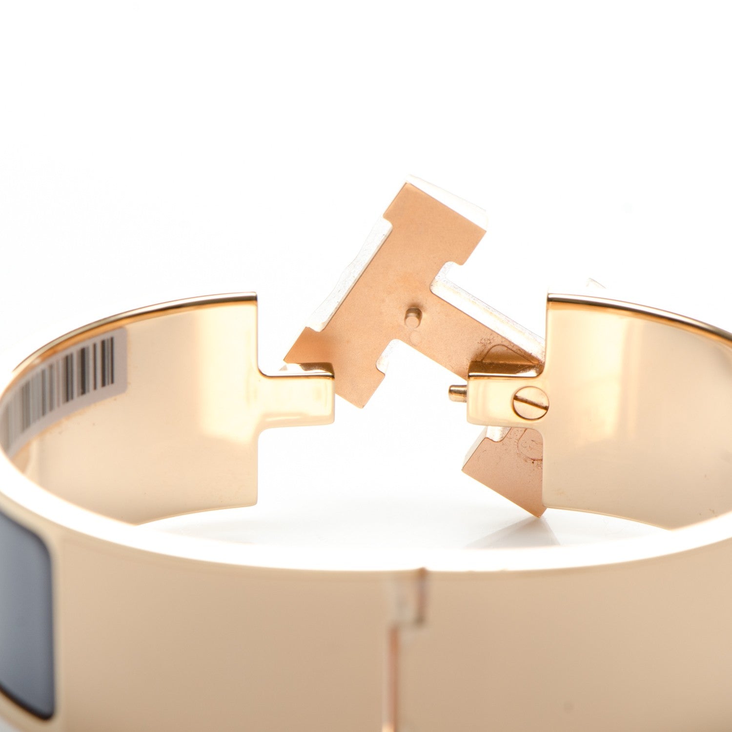 Hermes Enamel Wide Clic Clac H Bracelet GM Bleu Lin 4 of 5