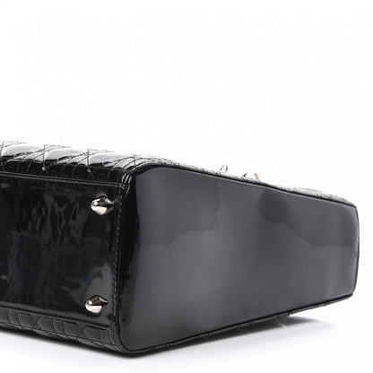 Christian Dior Patent Cannage Large Lady Dior Black 7 of 10
