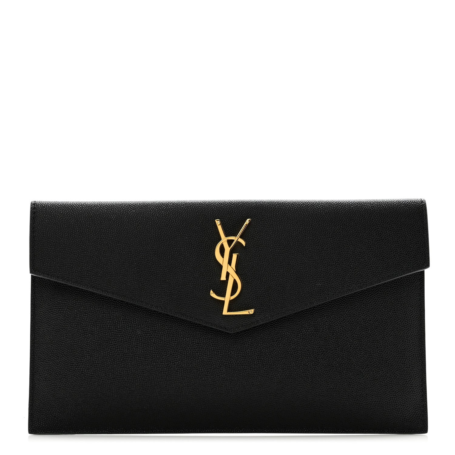Saint Laurent Grain De Poudre Uptown Pouch Black 1 of 7