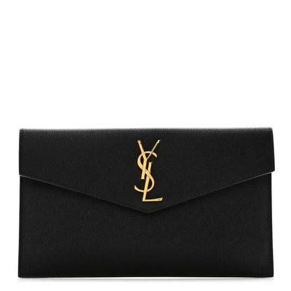 Saint Laurent Grain De Poudre Uptown Pouch Black 1 of 7