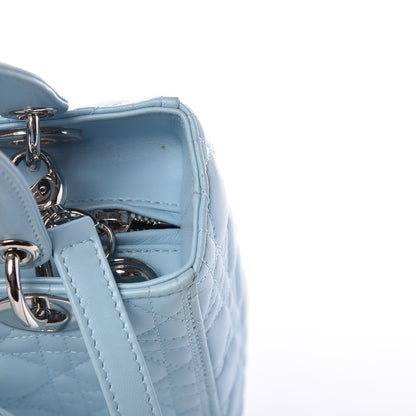 Christian Dior Lambskin Cannage Medium Lady Dior Light Blue 10 of 10