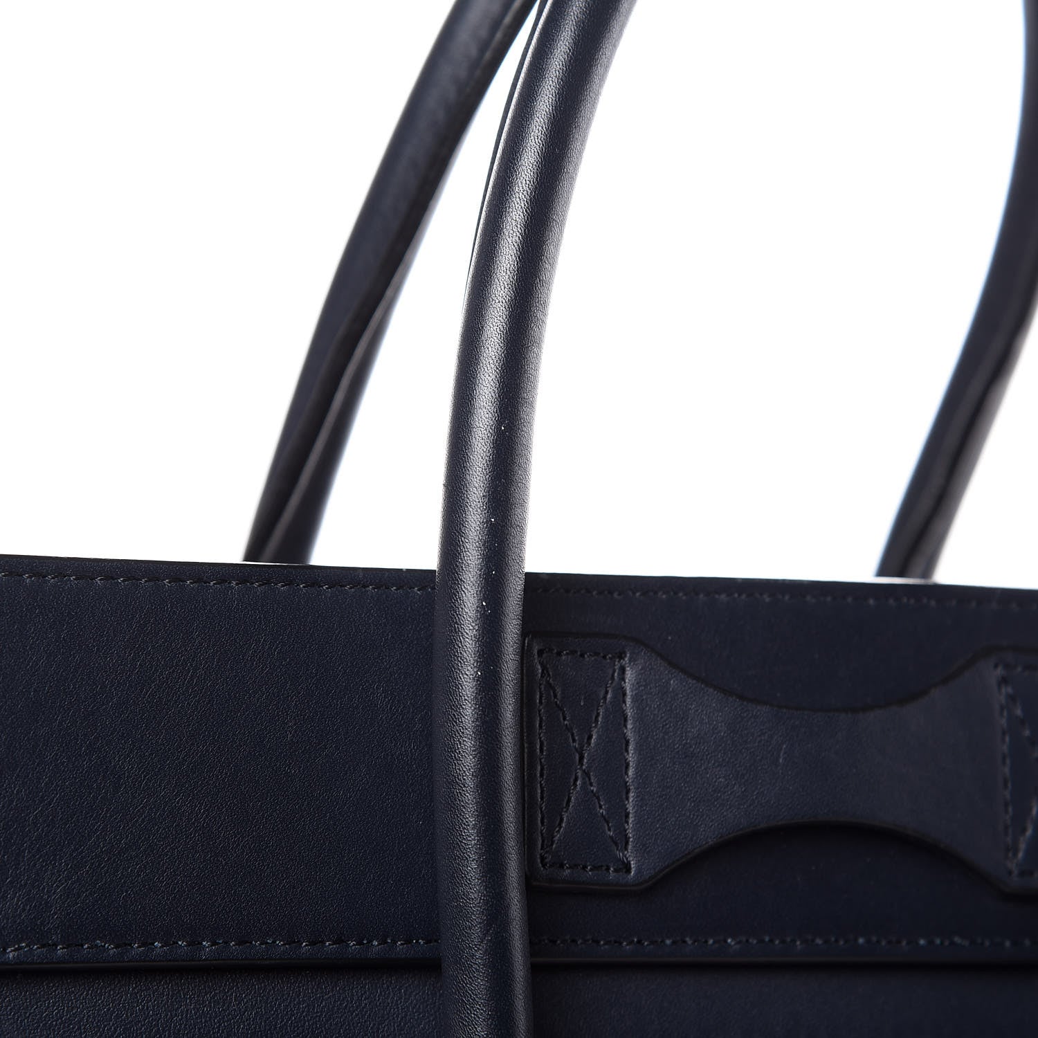 Celine Smooth Calfskin Striped Canvas Micro Luggage Navy Blue 11 of 17