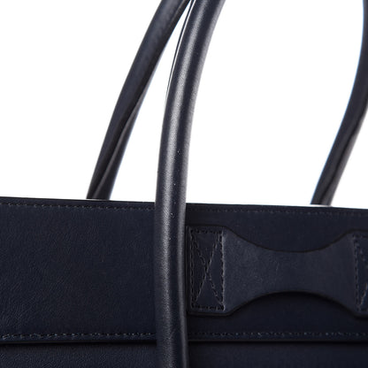 Celine Smooth Calfskin Striped Canvas Micro Luggage Navy Blue 11 of 17