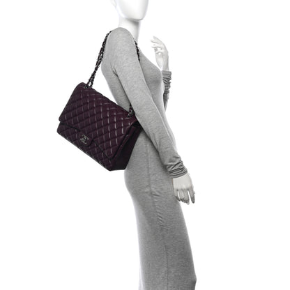 Chanel Lambskin Quilted Maxi Double Flap Plum 2 of 11
