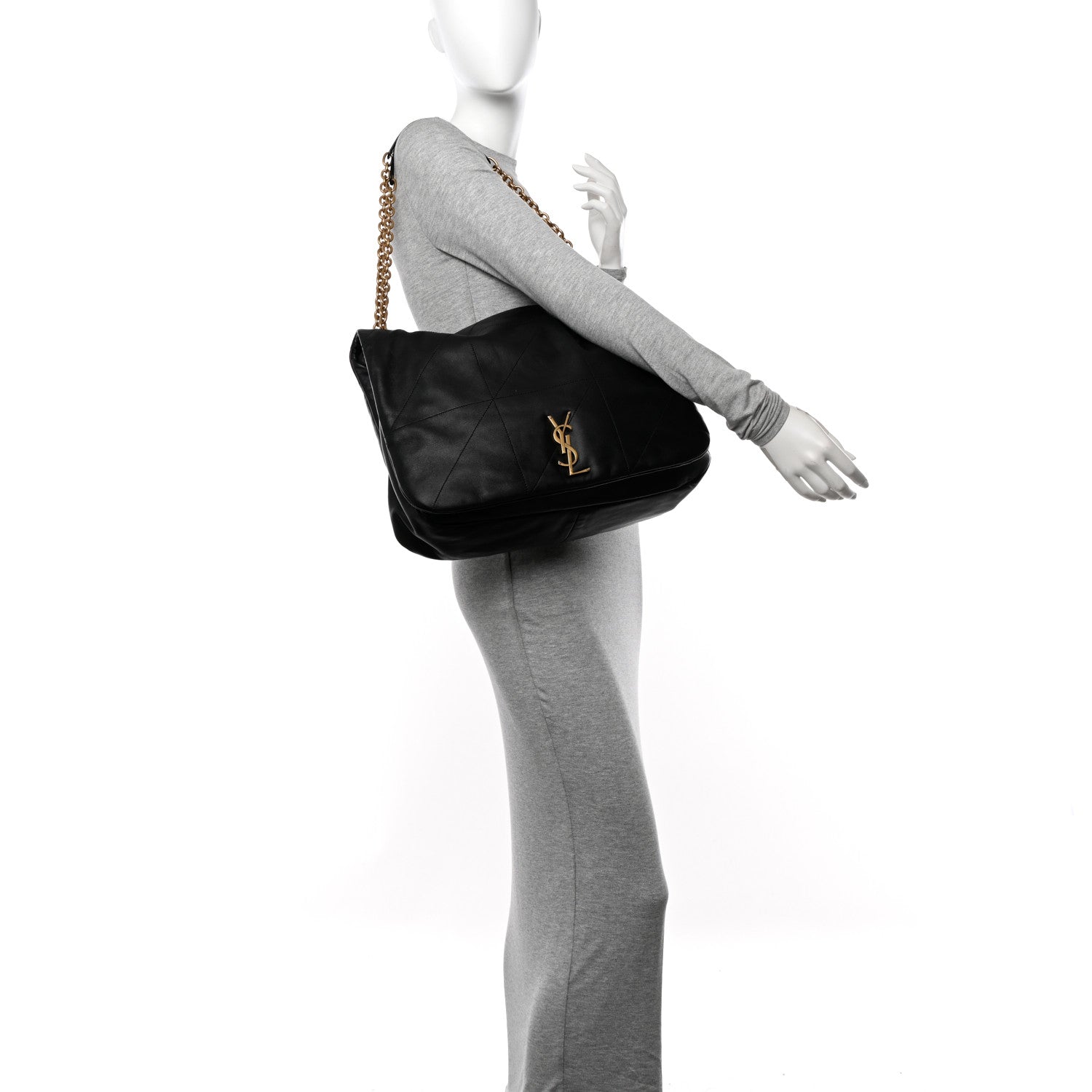 Saint Laurent Lambskin Matelasse Monogram Large Jamie 4.3 Black 2 of 10