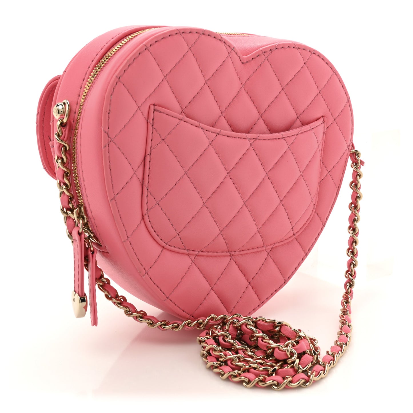 Lambskin Quilted CC In Love Heart Bag Pink