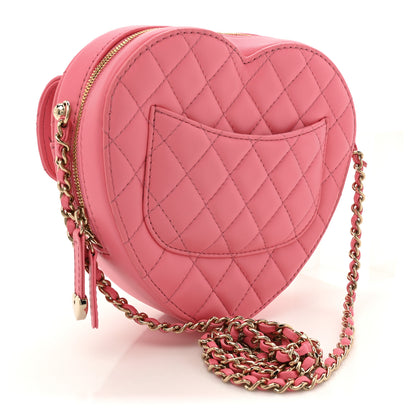 Chanel Lambskin Quilted CC In Love Heart Bag Pink 3 of 10