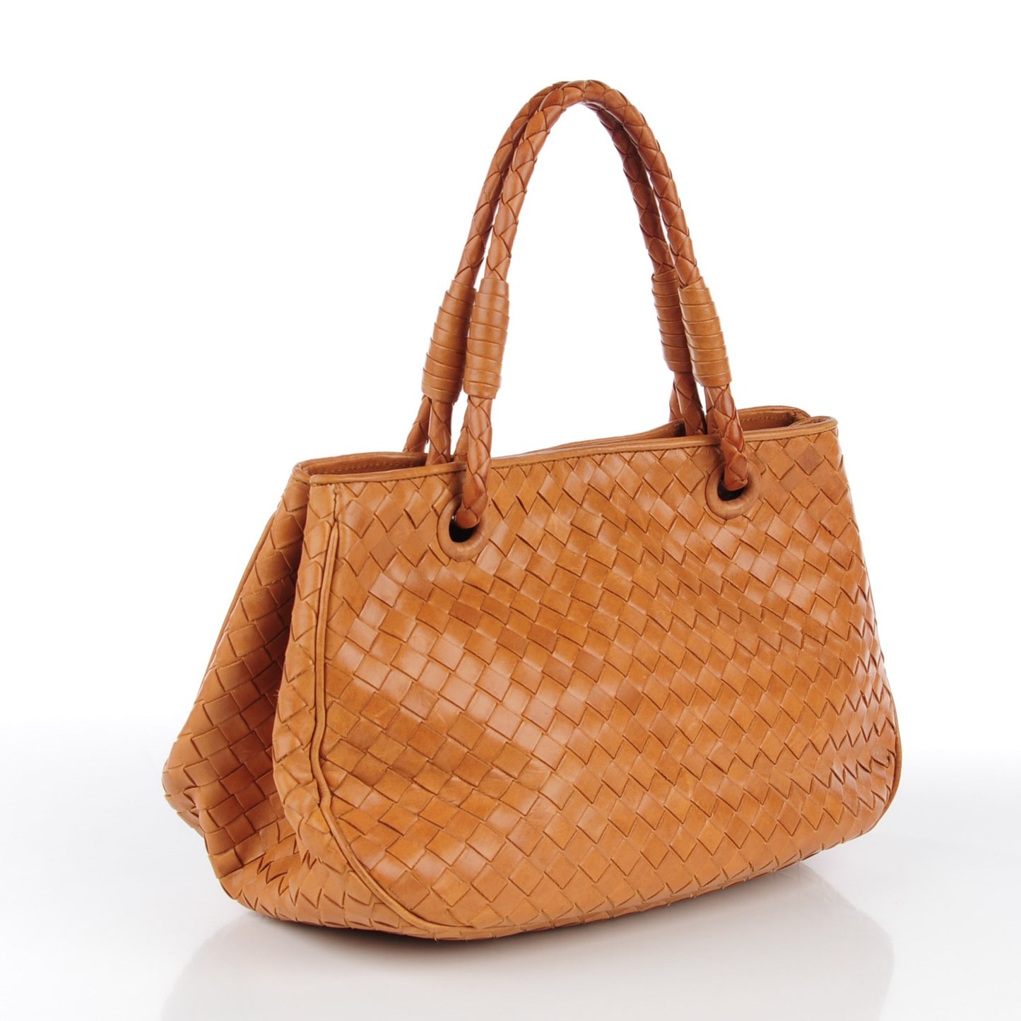 Nappa Intrecciato Woven Tote Noce