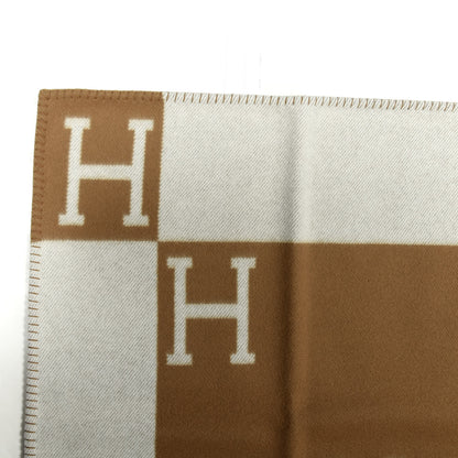 Hermes Wool Cashmere Avalon Blanket Ecru Camel 2 of 3