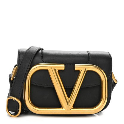 Valentino Garavani Calfskin Small Supervee Crossbody Bag Black 1 of 13