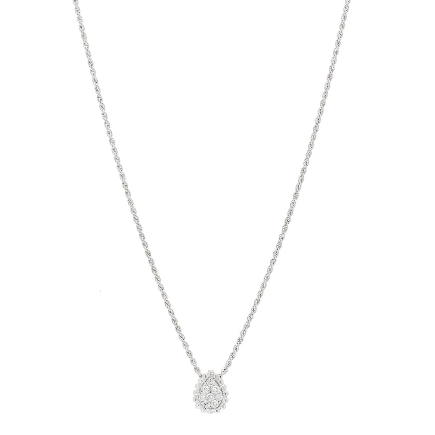 18K White Gold Diamond XS Serpent Boheme Necklace