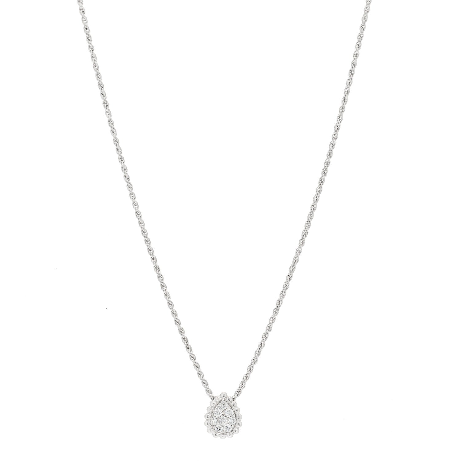 Boucheron 18K White Gold Diamond XS Serpent Boheme Necklace 1 of 4