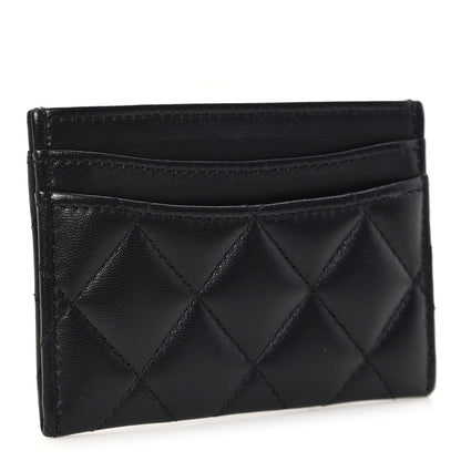 Chanel Pearly Lambskin Quilted Card Holder So Black 3 of 8