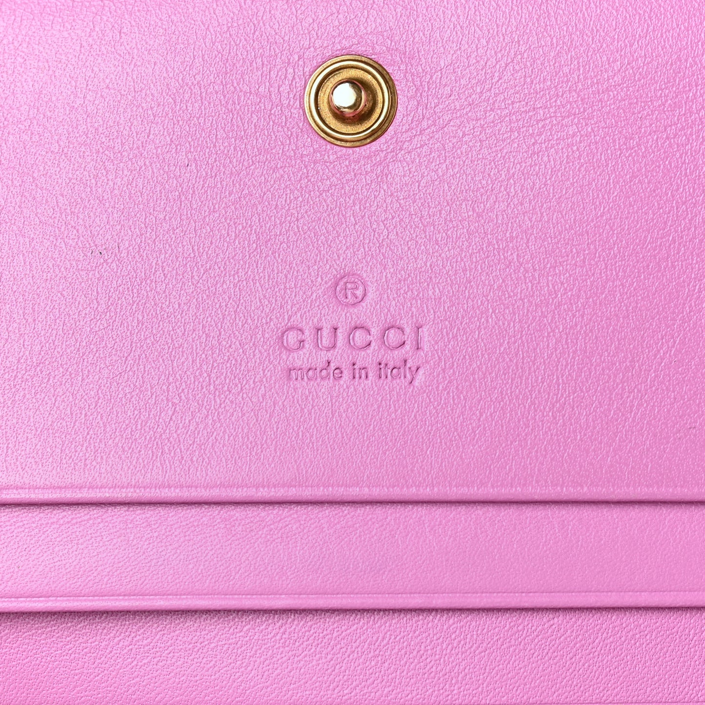 Calfskin Matelasse GG Marmont Card Case Candy Mousse