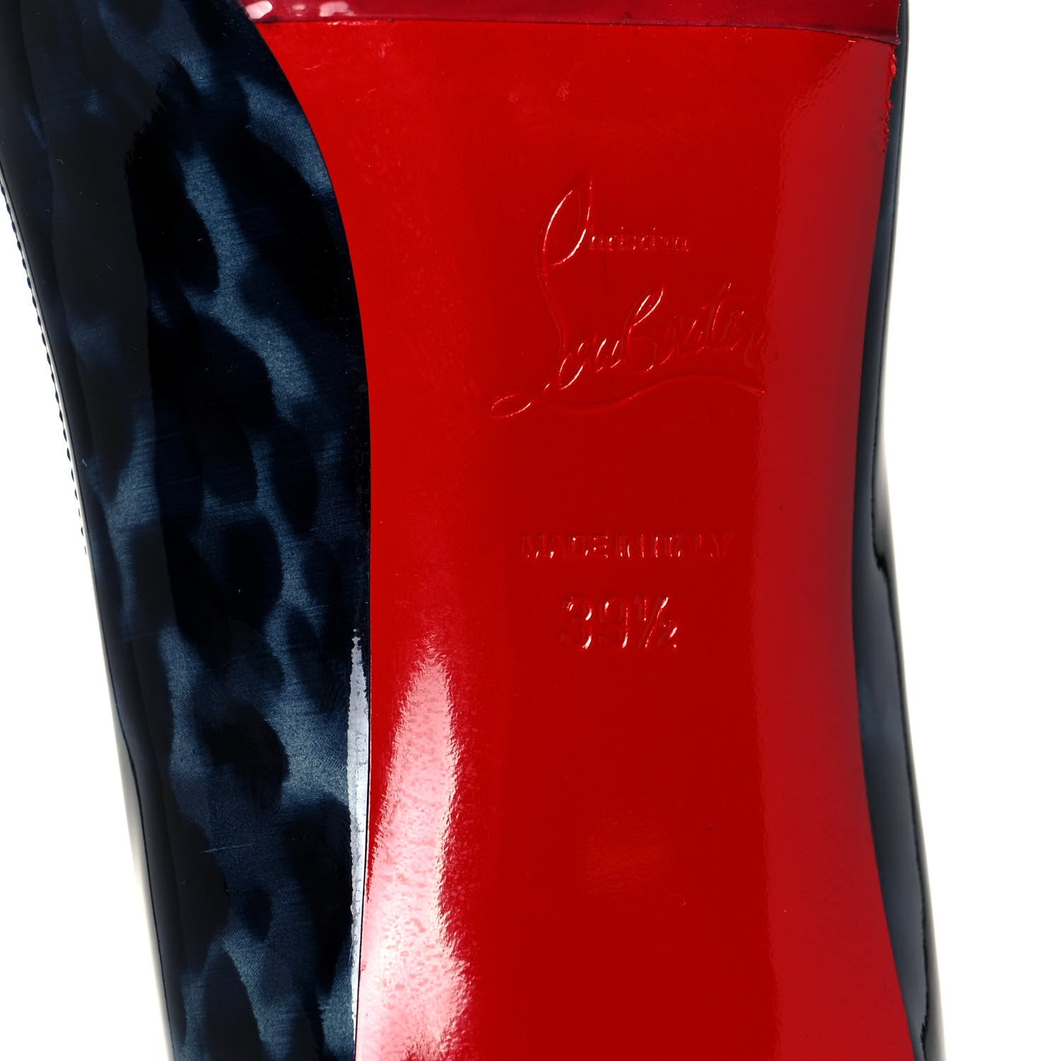 Christian Louboutin Patent Tartaruga Decollete 554 70 Pumps 39.5 Night 6 of 7