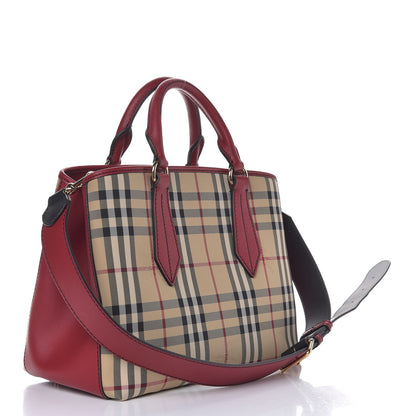 Burberry Horseferry Check Medium Ballingdon Tote Honey Parade Red 3 of 8