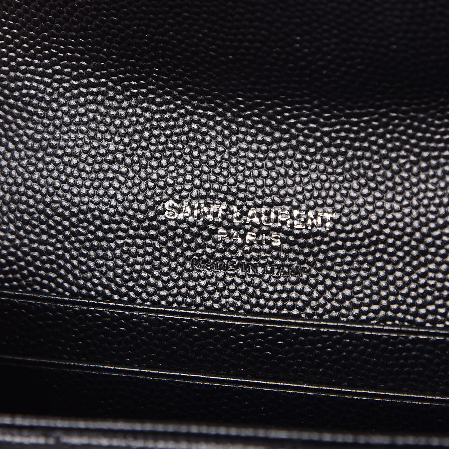 Grain De Poudre Matelasse Chevron Small Monogram Envelope Wallet Black