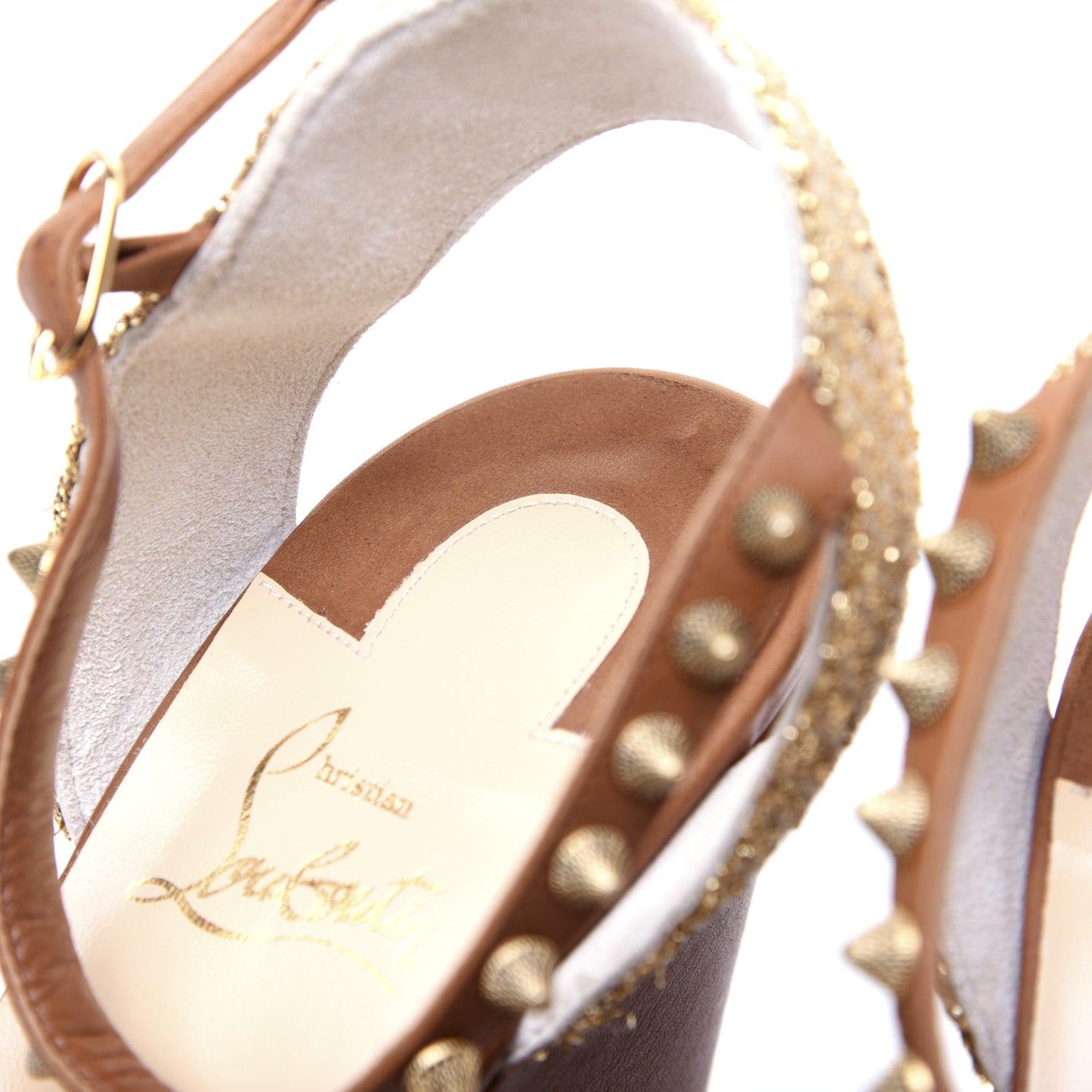 Calfskin Cordorella 110 Wedge Sandals 40 Version Cuoio