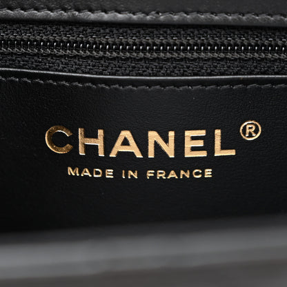 Chanel Shiny Aged Calfskin Quilted Nano Kelly Shopper Black 6 of 11