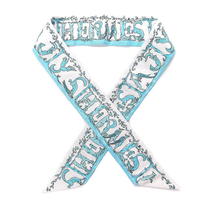 Hermes Silk Alphabet Twilly 1 of 3