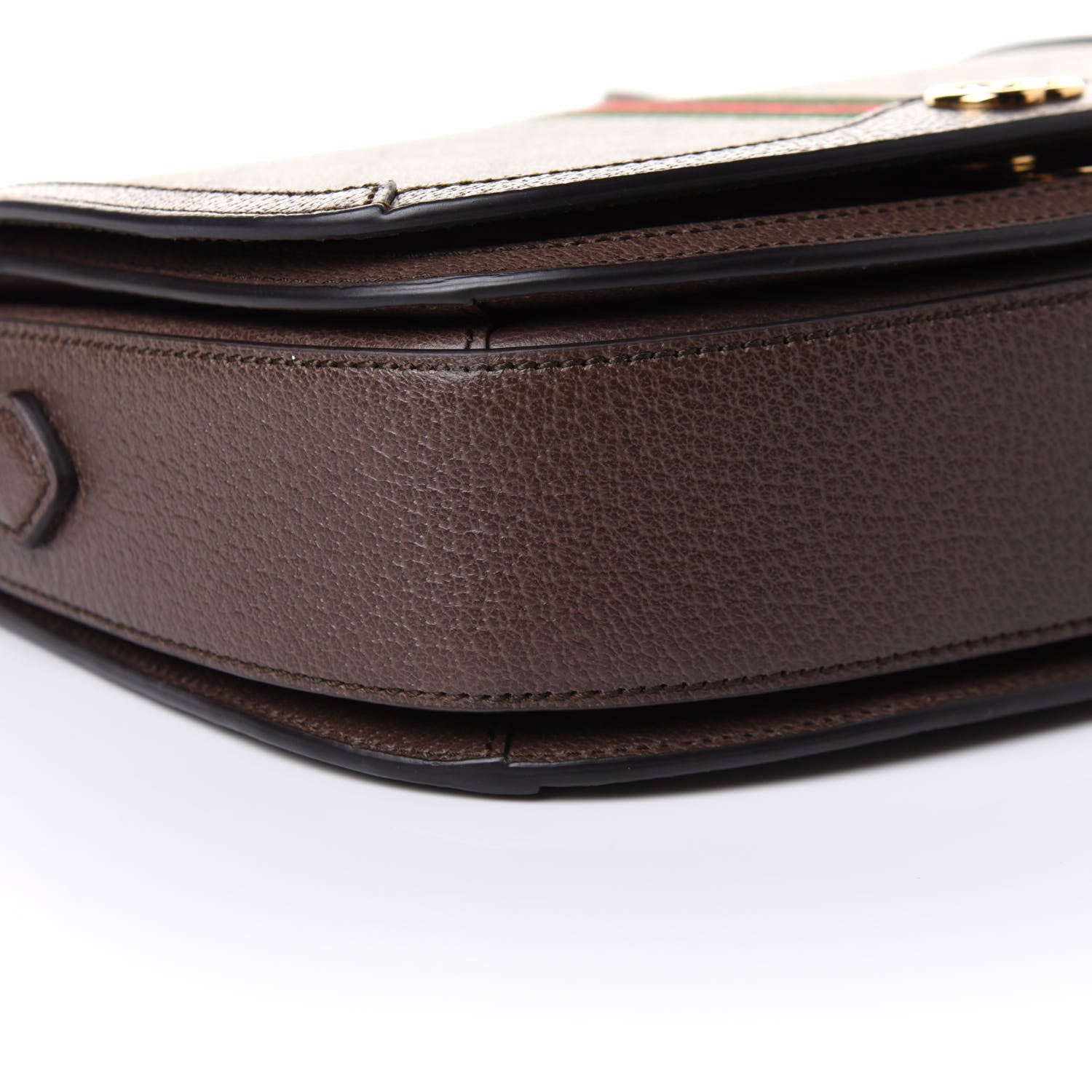Gucci GG Supreme Monogram Web Small Ophidia Flap Messenger Bag Brown 10 of 12