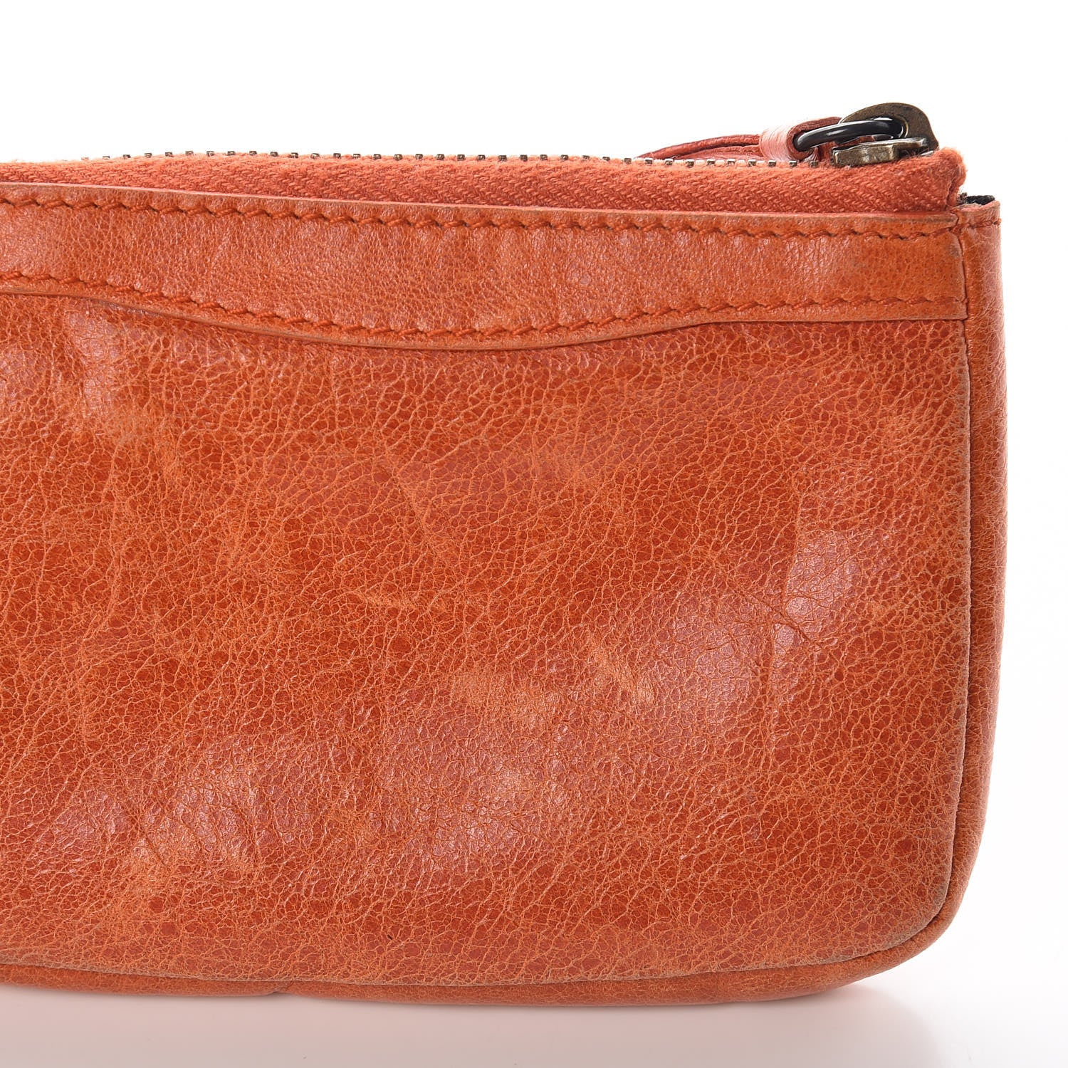 Balenciaga Agneau Classic Hardware Porte-Monnaie Coin Purse Orange 10 of 10