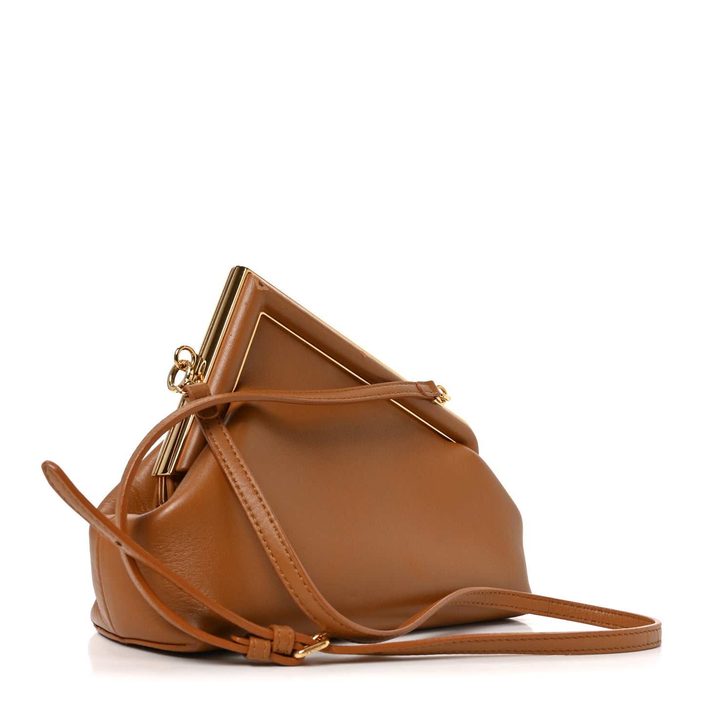 Shiny Nappa Small Fendi First Caramello