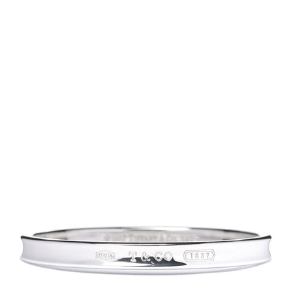 Tiffany Sterling Silver Narrow 1837 Bangle Bracelet 1 of 3