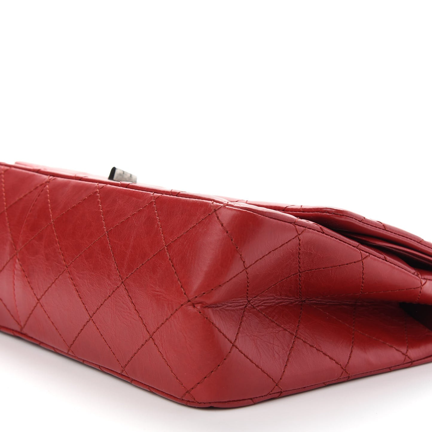 Aged Calfskin Quilted 2.55 Reissue 227 Flap Red