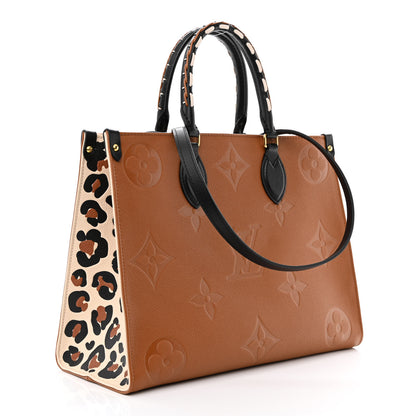 Louis Vuitton Empreinte Monogram Giant Wild At Heart Onthego MM Caramel 3 of 9