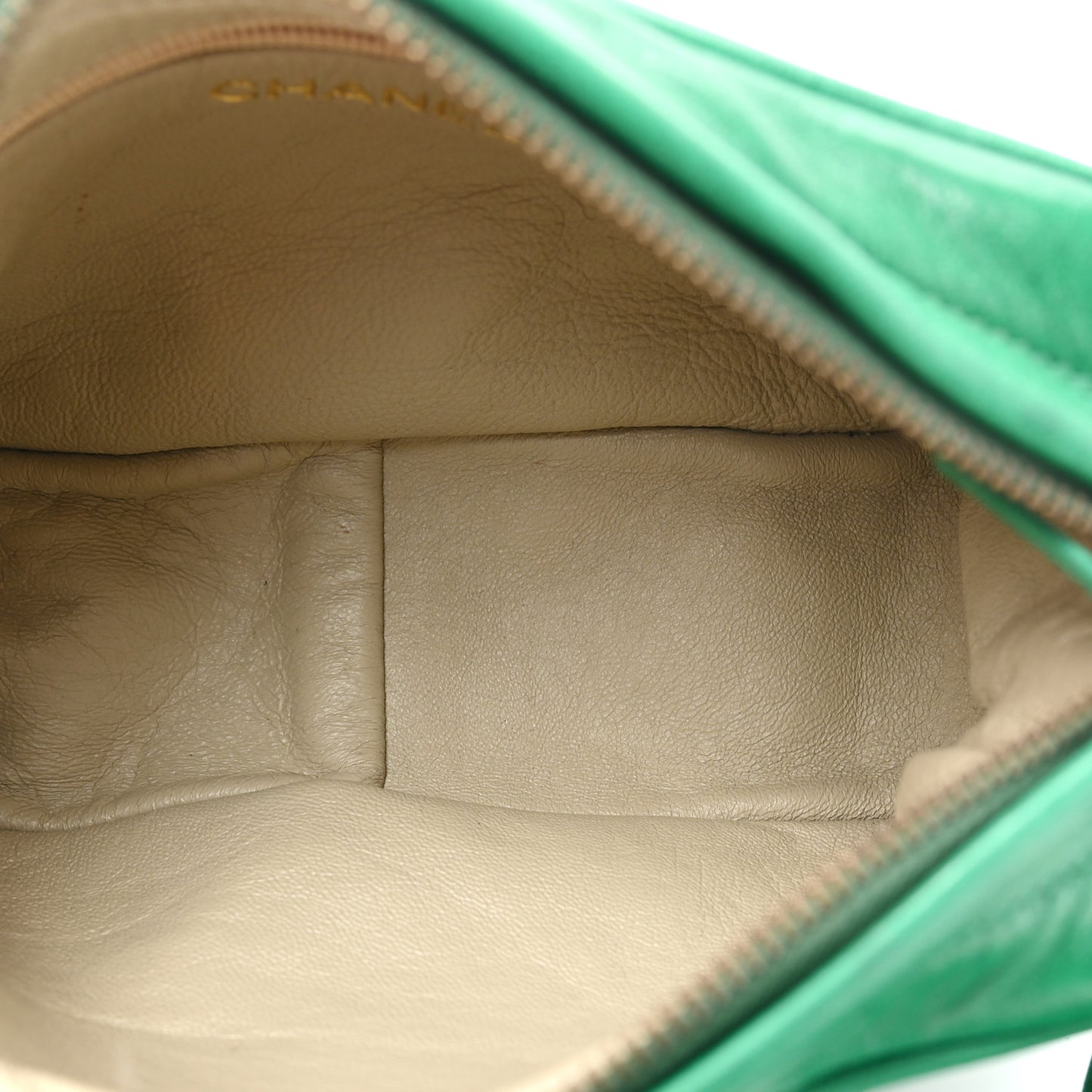 Lambskin Quilted CC Tassel Camera Case Green