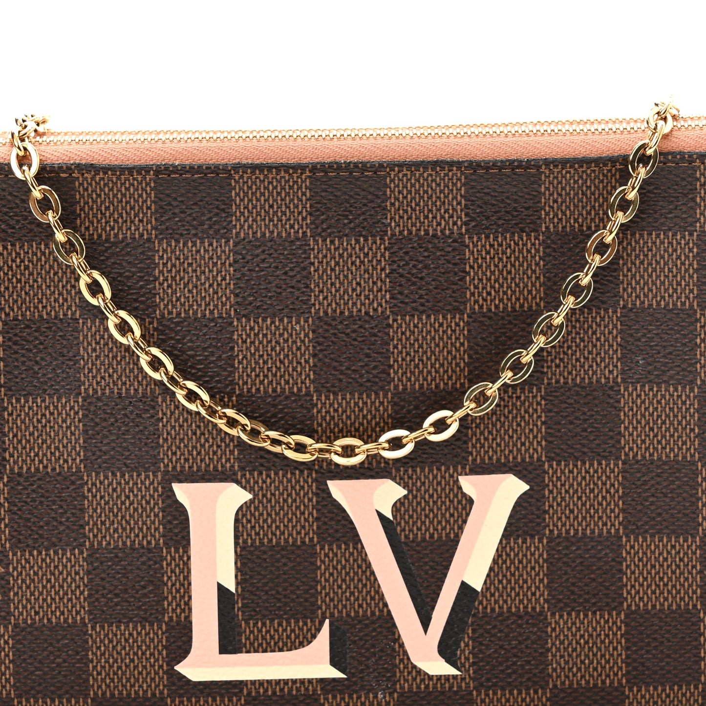 Damier Ebene Double Zip Pochette