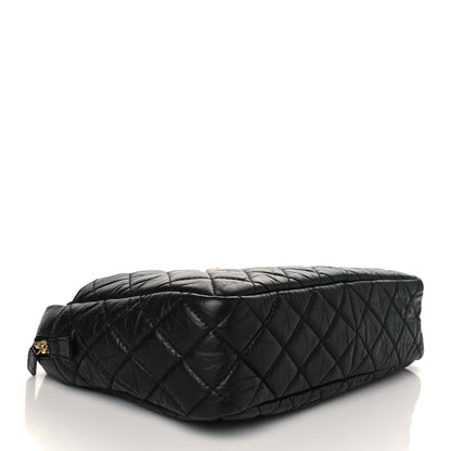 Chanel Aged Calfskin Quilted Large Reissue Camera Case Black 4 of 10