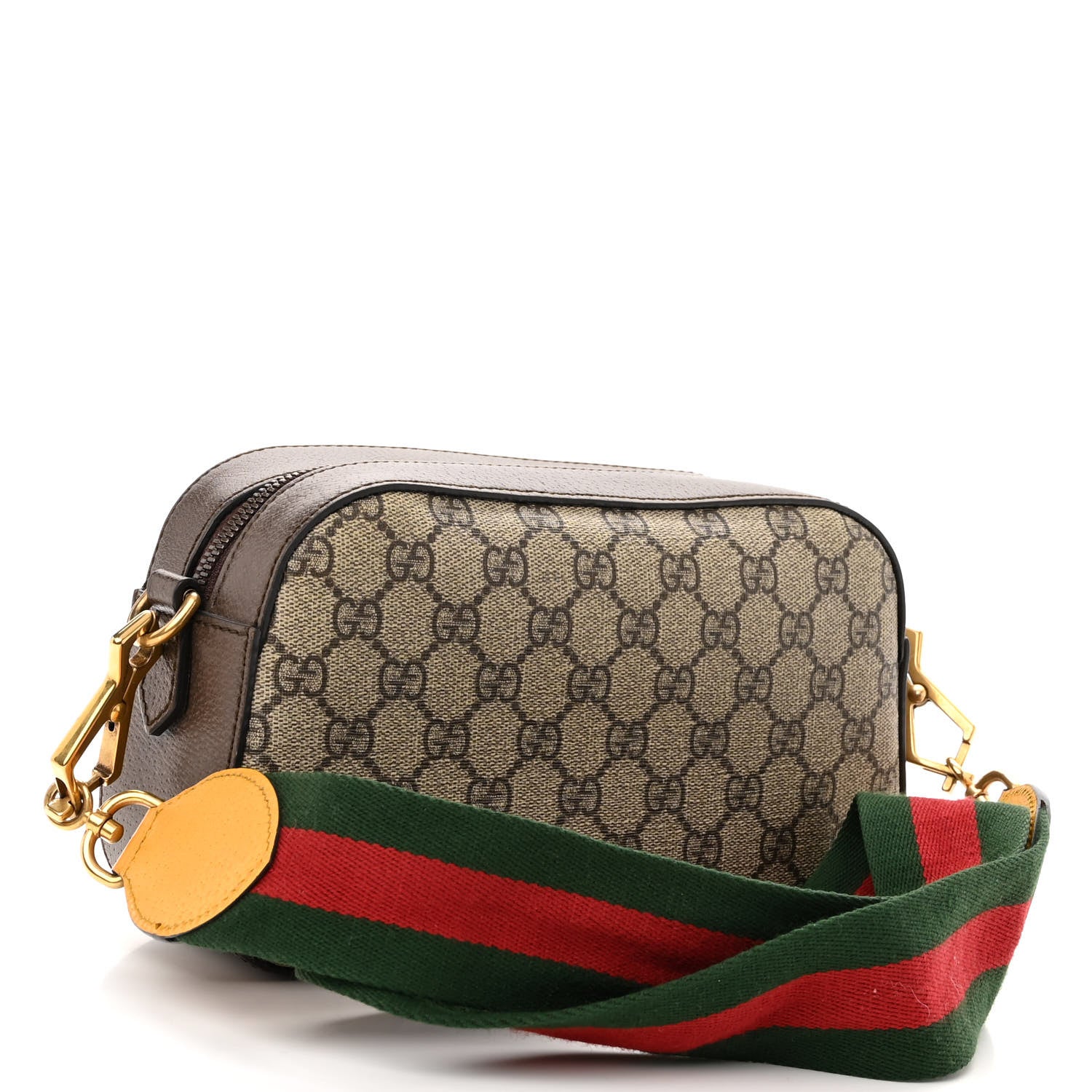 Gucci GG Supreme Monogram Web Neo Vintage Shoulder Bag Beige New Acero Crop 3 of 12