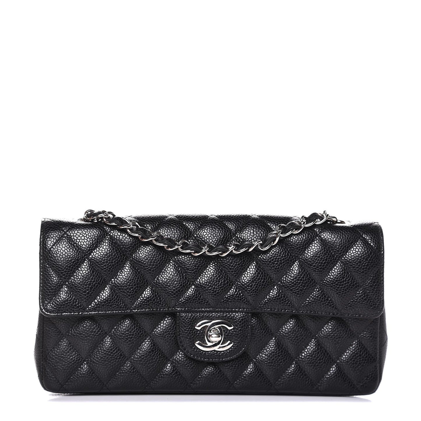 Caviar Quilted East West Flap Black