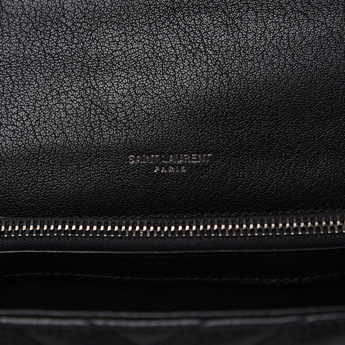 Sheepskin Matelasse Chevron Monogram Medium College Bag Black