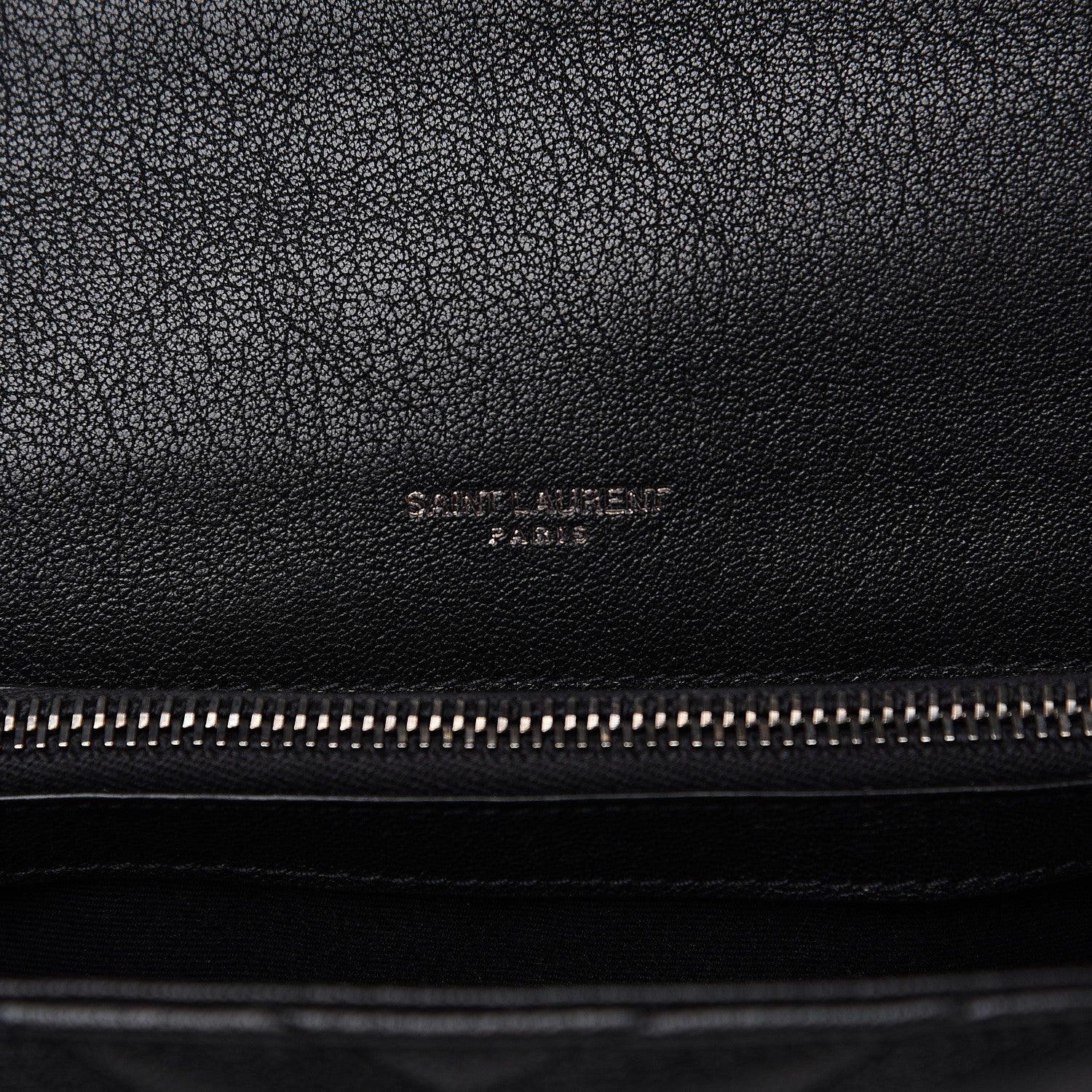 Saint Laurent Sheepskin Matelasse Chevron Monogram Medium College Bag Black 5 of 8