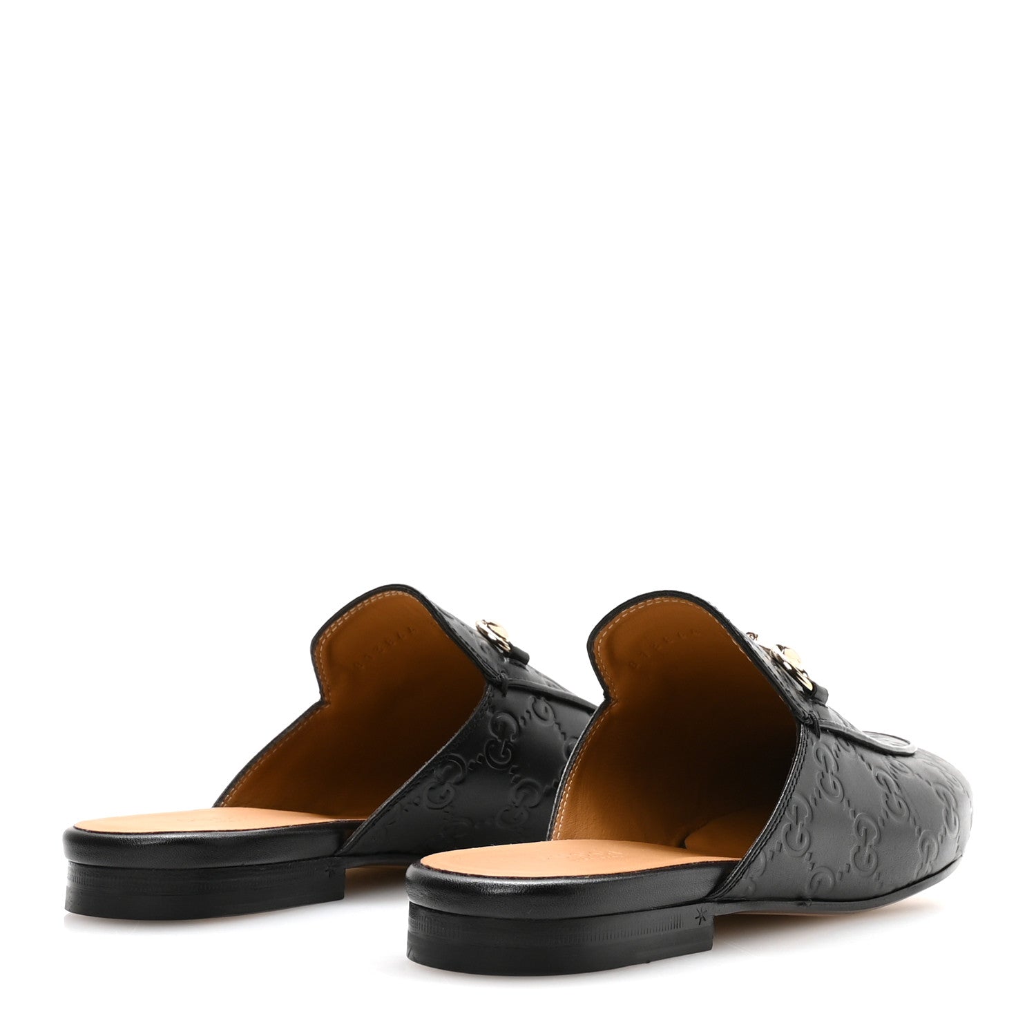 Gucci Glamour Calfskin Guccissima Womens Princetown Slippers 36.5 Black 5 of 9
